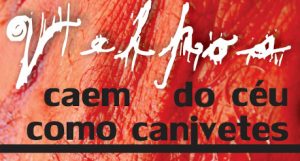 Logo do espetáculo Velhos caem do céu como canivetes